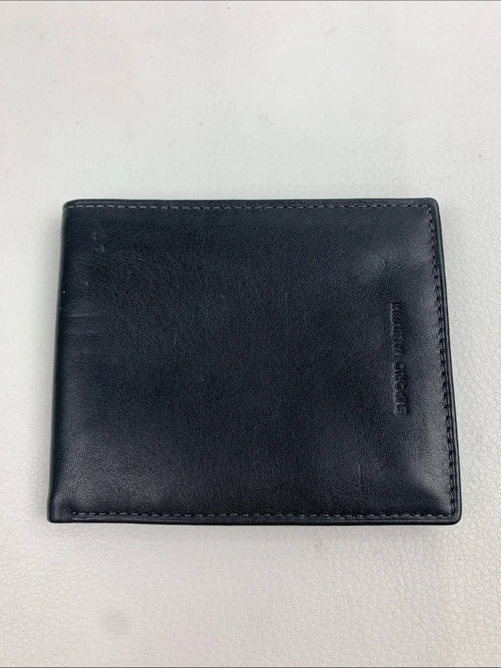 Vera Pelle Italy Black Leather Bi-Fold Men’s Wallet Genuine leather Green lining